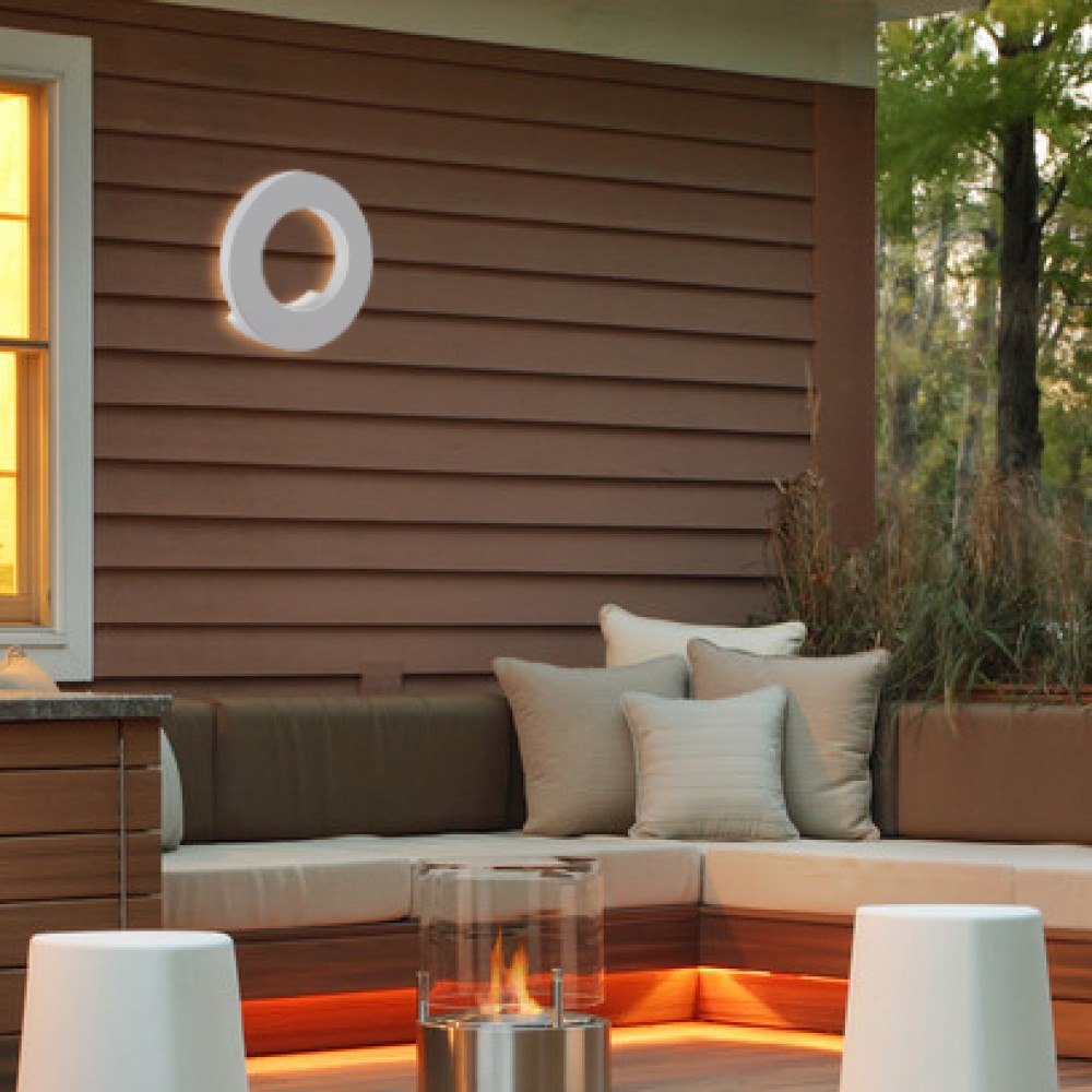 Εξωτερική Απλίκα Αλουμινίου Στρογγυλό Με Κρυφό Φωτισμό LED IP54 SANTORINI VIOKEF