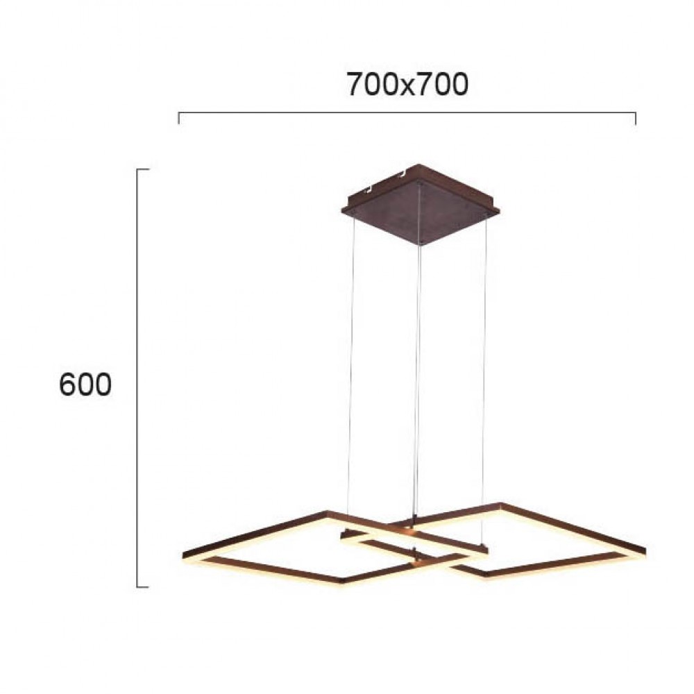 LED 50W Μεταλλικό Διάτρητο Κρεμαστό Φωτιστικό Χάλκινο LINUS VIOKEF