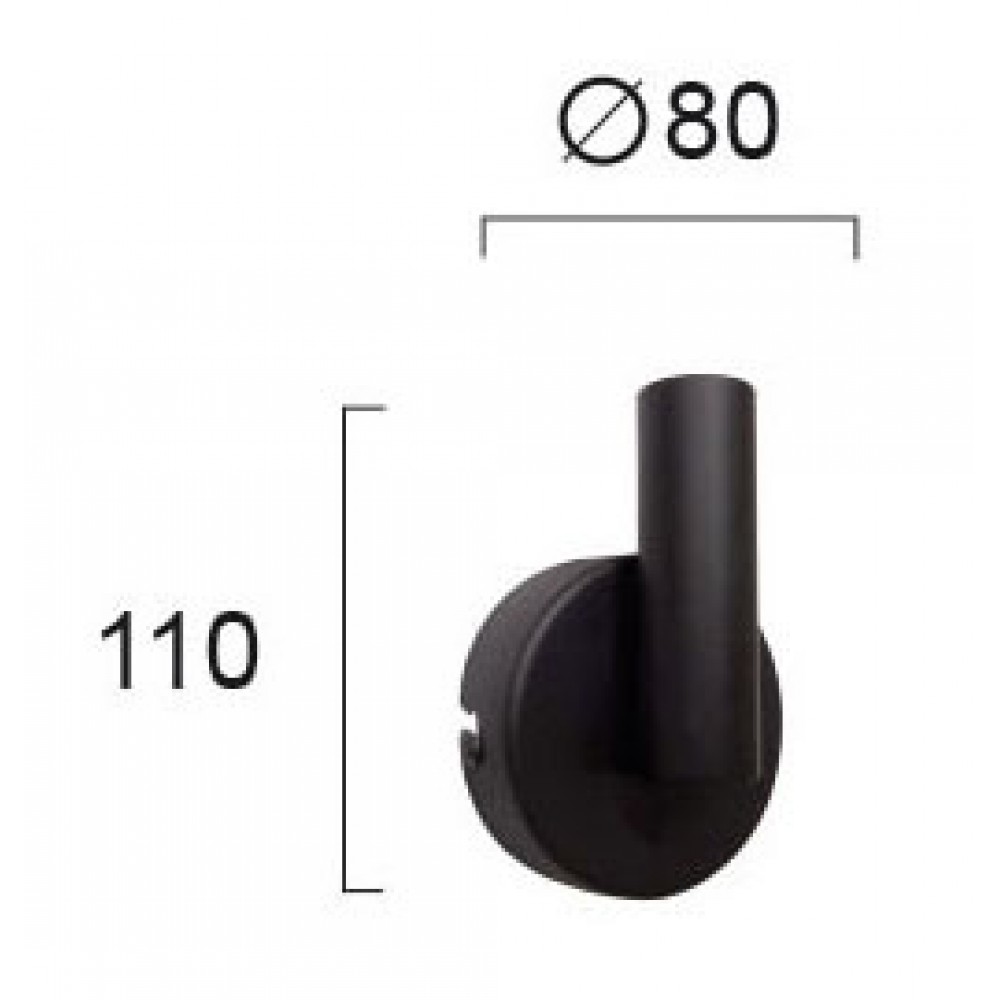 Φωτιστικό Επιτοίχιο Σπότ Σε Μαύρο Χρώμα Duct 1xLED VIOKEF