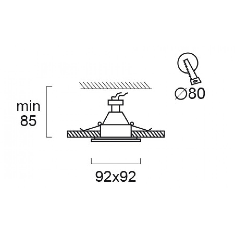 Σποτ Χωνευτό Αδιάβροχο IP44 Square Yan MAX 50W LED Σε Λευκό Χρώμα VIOKEF