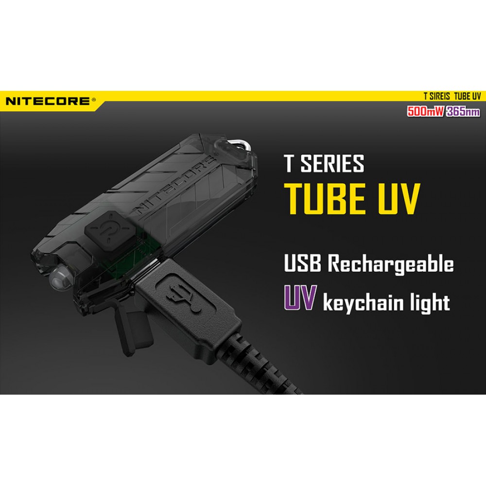 Φακός LED NITECORE TUBE, Μπρελόκ, Rechargable-UV