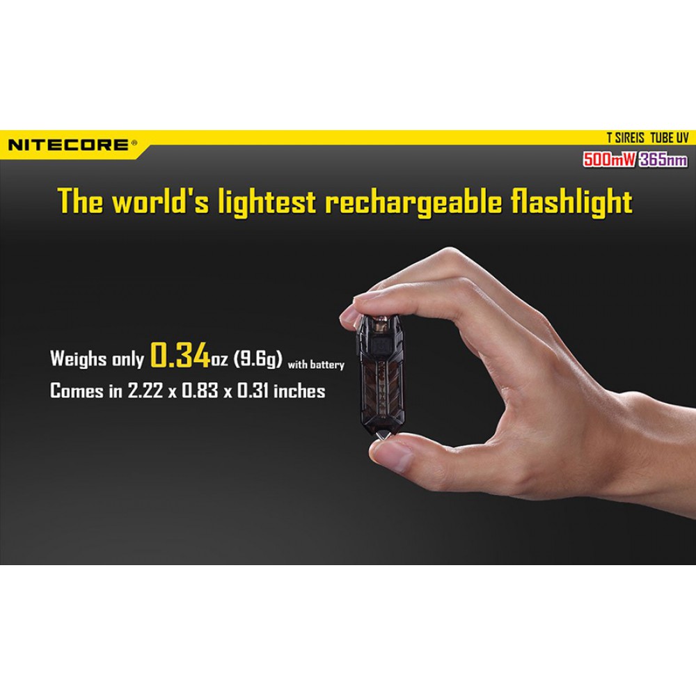 Φακός LED NITECORE TUBE, Μπρελόκ, Rechargable-UV