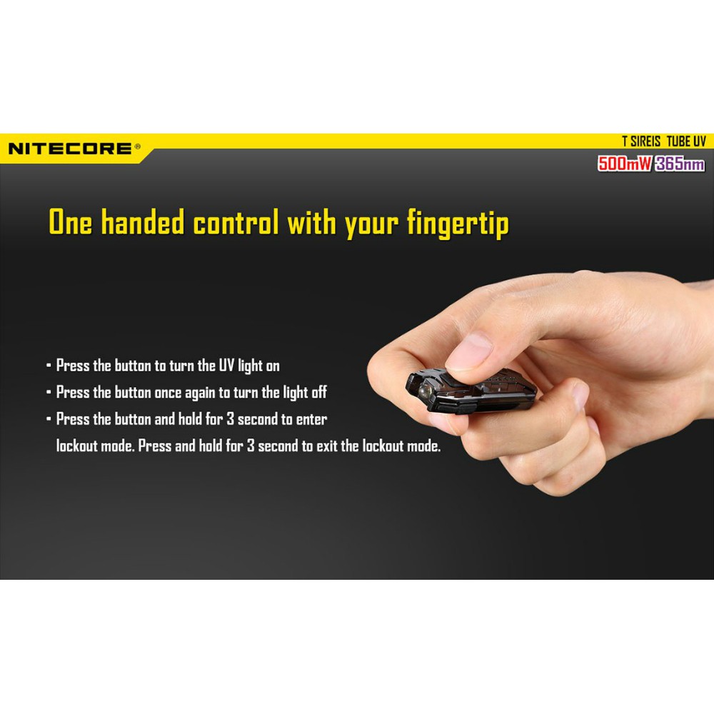 Φακός LED NITECORE TUBE, Μπρελόκ, Rechargable-UV