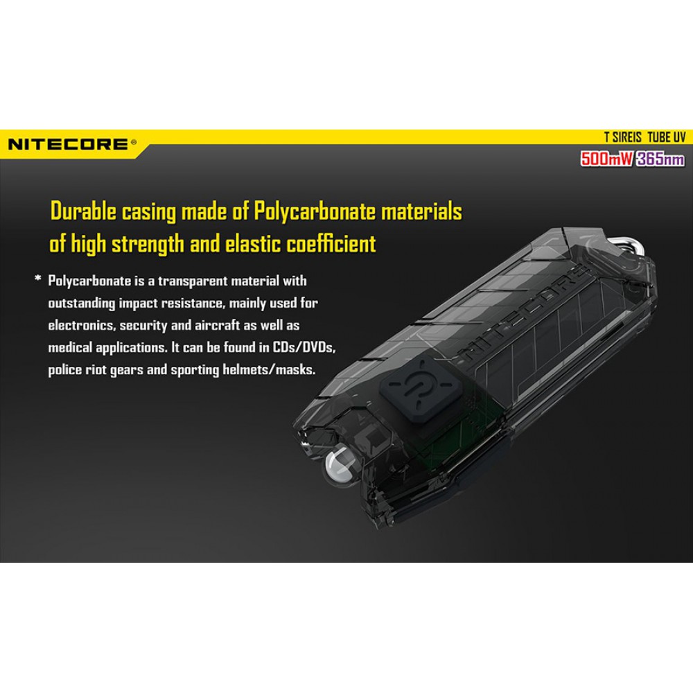Φακός LED NITECORE TUBE, Μπρελόκ, Rechargable-UV