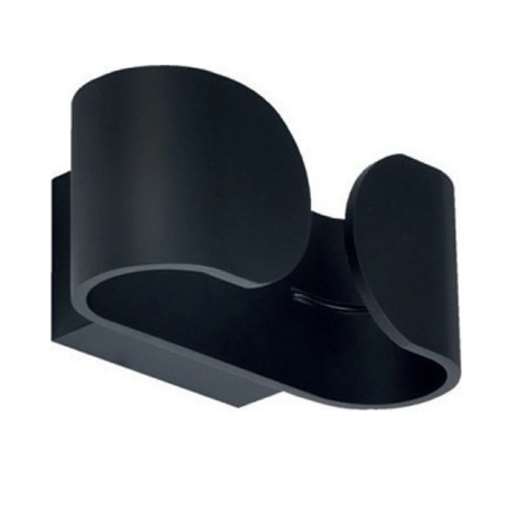 LED COB 6W Επίτοιχο Φωτιστικό Σποτ Σε Μαύρο Χρώμα 160x70 IP20 2xLED