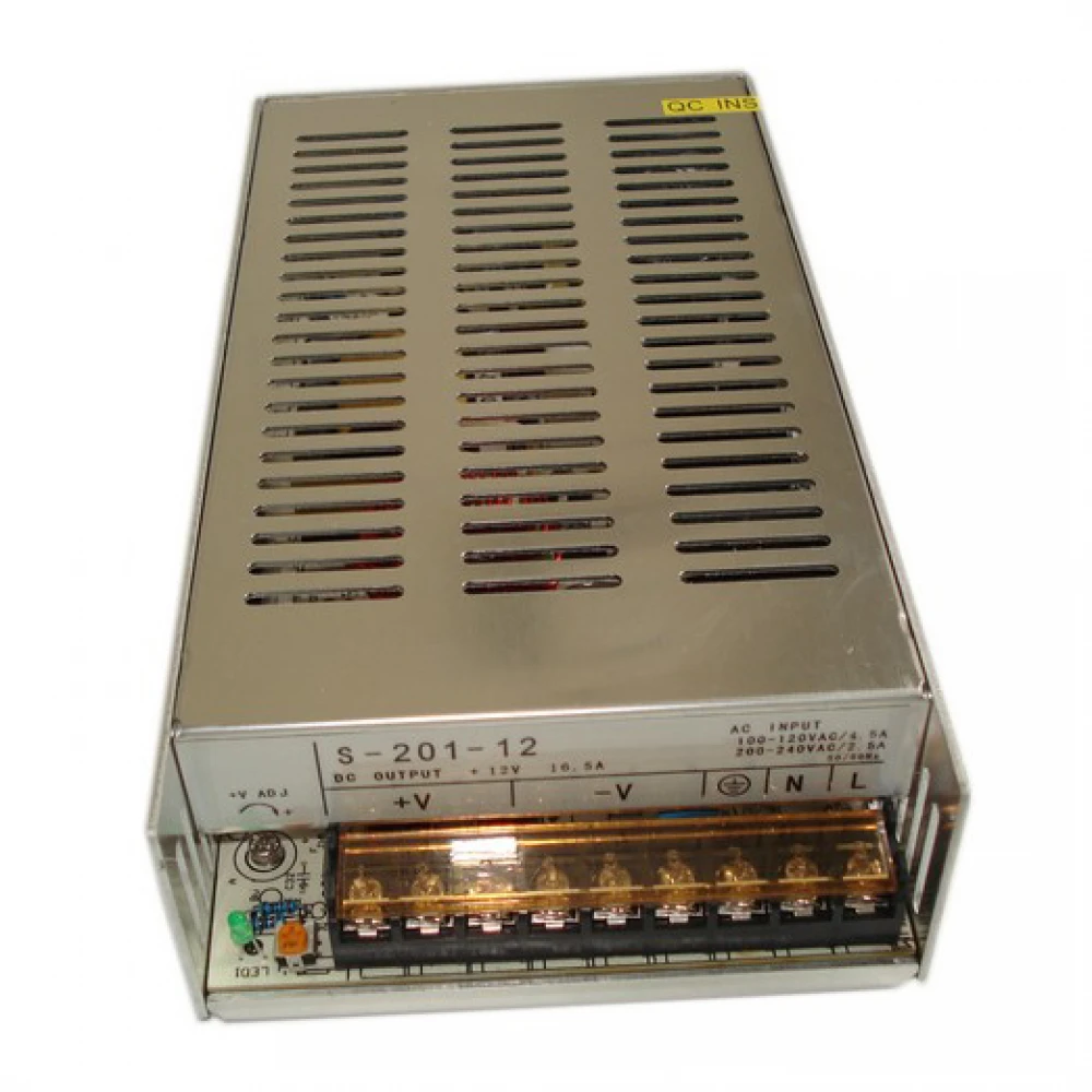 Switching Τροφοδοτικό Ισχύος Open Frame 12V 16,5A S-200-12 Amarad