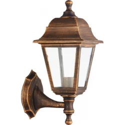 Επιτοίχιο Φωτιστικό Εξωτερικού Χώρου Φανάρι Σε Χρώμα Σκουριάς Τετράγωνο IP44 1x E27 ACA
