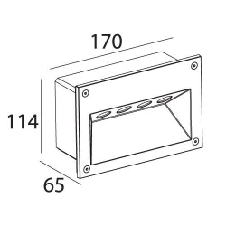 LED High Power Απλίκα Τοίχου Χωνευτή 4W 327lm 29° IP65 TALT Aca