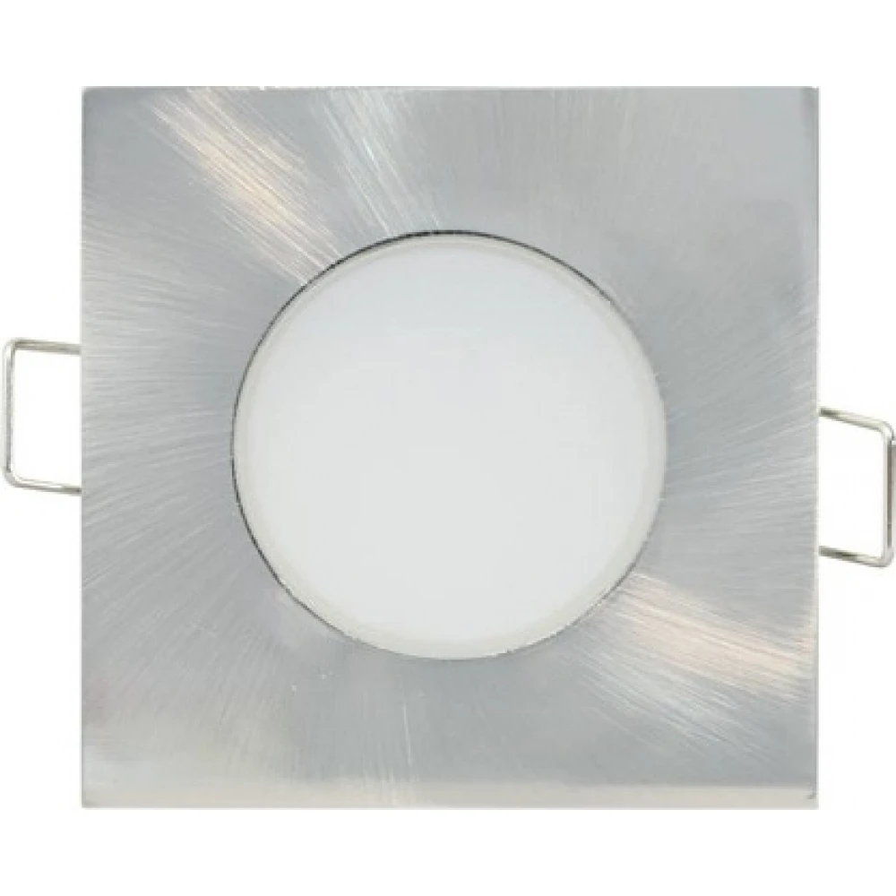 LED Χωνευτό Φωτιστικό Σποτ Νίκελ Ματ Τετράγωνο Αδιάβροχο 5W 230V 120° IP65 VERA ACA