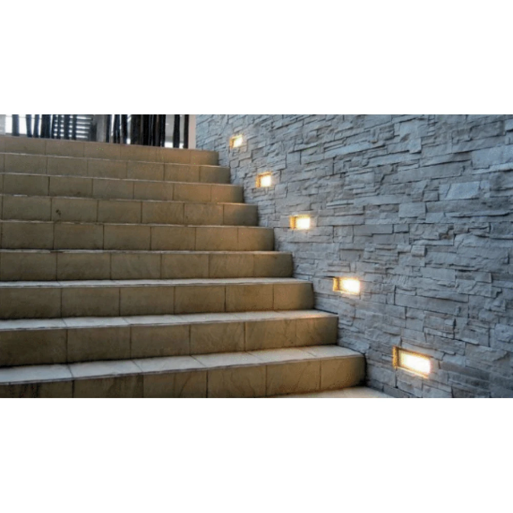 Αδιάβροχη Χωνευτή Απλίκα Ορθογώνια Λευκή LED SMD 2W  IP54 ACA