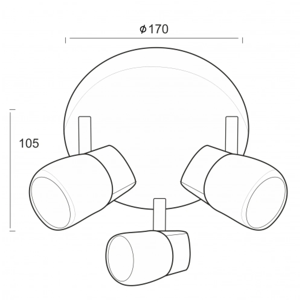 Μεταλλικό Νίκελ Ματ Σπότ 3xG9 Με Διάφανο Υψηλής Καθαρότητας Γυαλί Και Με Δυνατότητα Περιστροφής