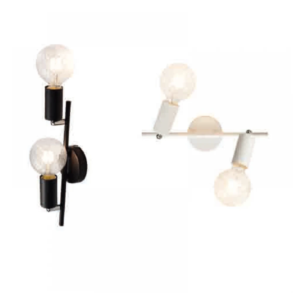 Επίτοιχο Φωτιστικό Με Ρυθμιζόμενο Βραχίωνα Και Βάση Σε Λευκό Χρώμα IP20 2xE27