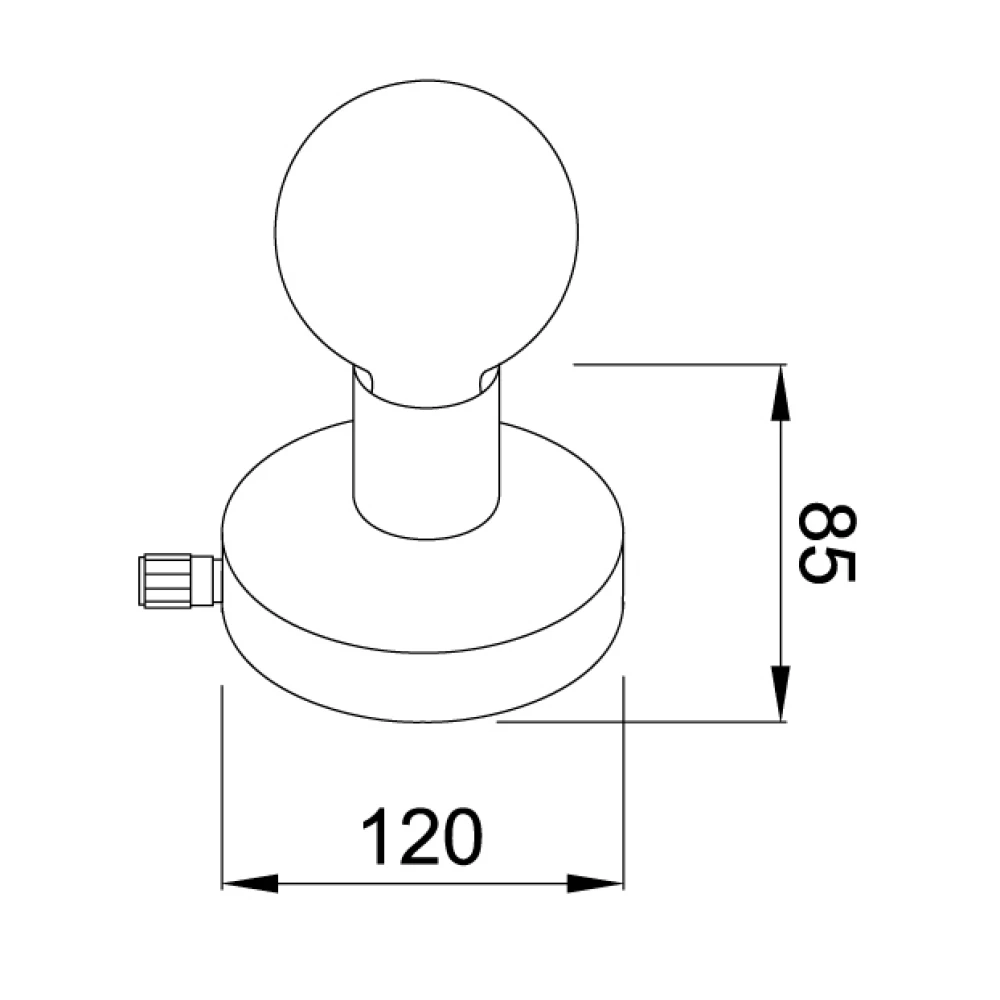  Επίτοιχο Φωτιστικό Ορειχάλκινο Βραχίωνα Και Βάση Σε Γυαλιστό Λευκό Χρώμα IP20 1xE27