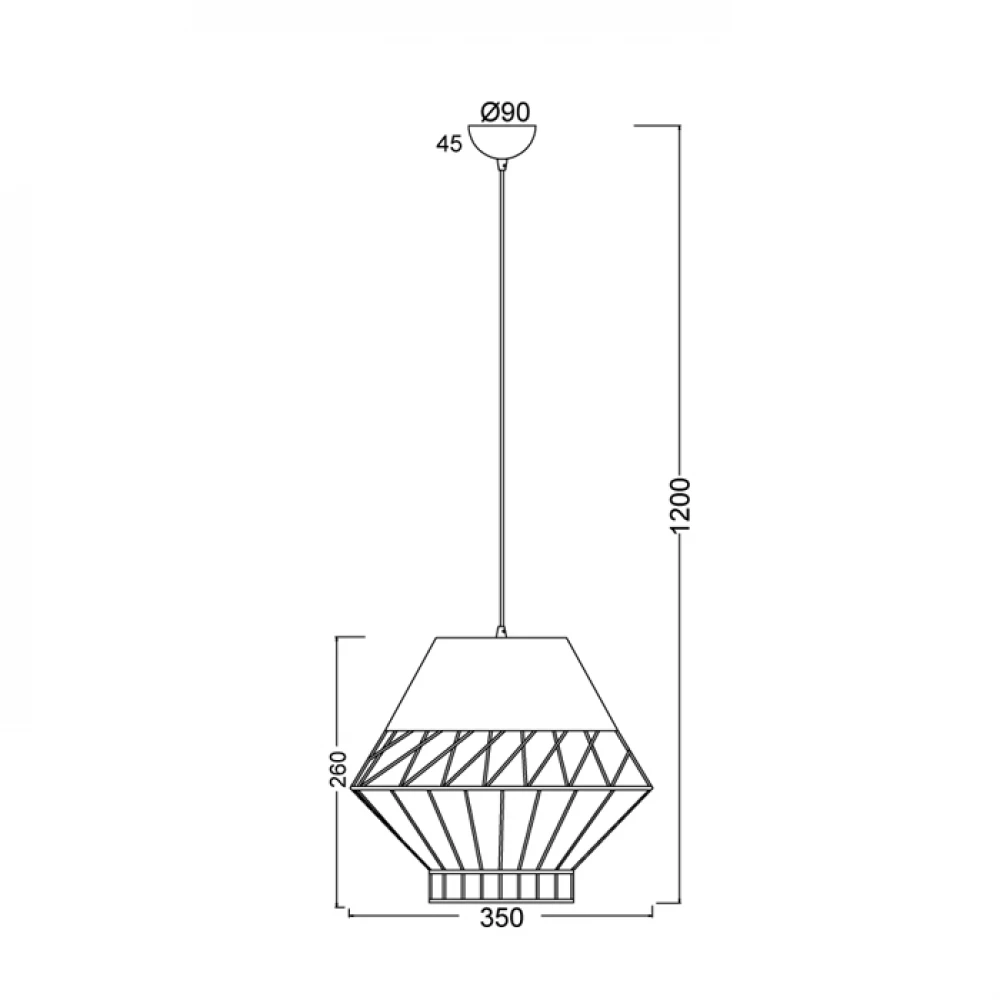 Vintage Κρεμαστό Φωτιστικό Καμπάνα ΓΚΡΙ-ΟΡΕΙΧΑΛΚΟ 1xE27 MADONNA - ACA
