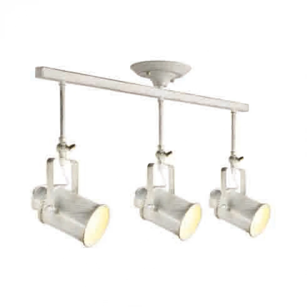 Vintage Φωτιστικό Σποτ Οροφής Σε Λευκό Πατίνα Χρώμα 3xE27 