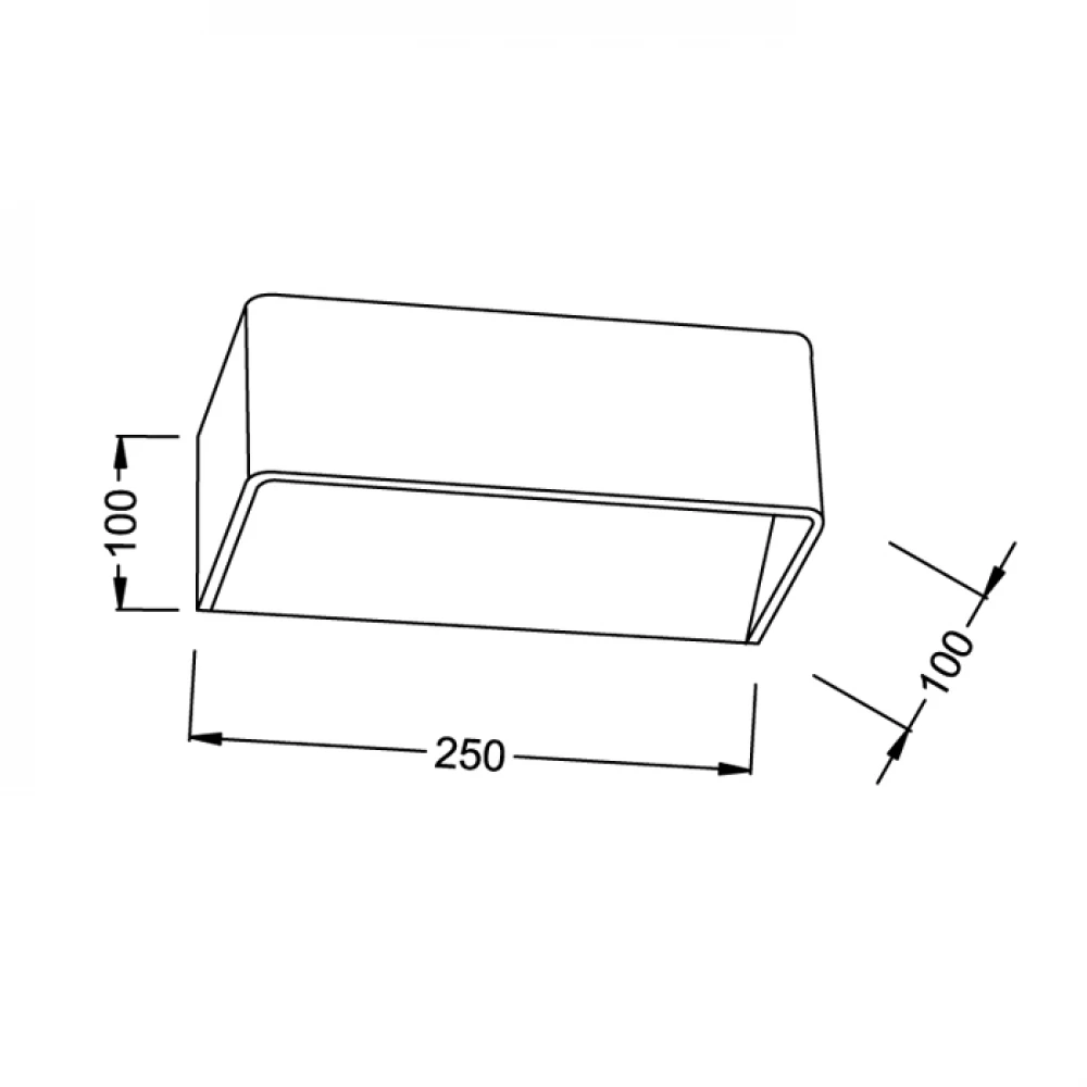 LED COB 6W Επίτοιχο Φωτιστικό Σποτ Απόχρωση Ξύλου 250x100  2xLED