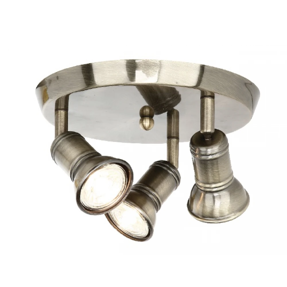 Vintage Mεταλλικό Επίτοιχο Σποτ Σε Διάφορα Χρώματα  IP20 3xGU10