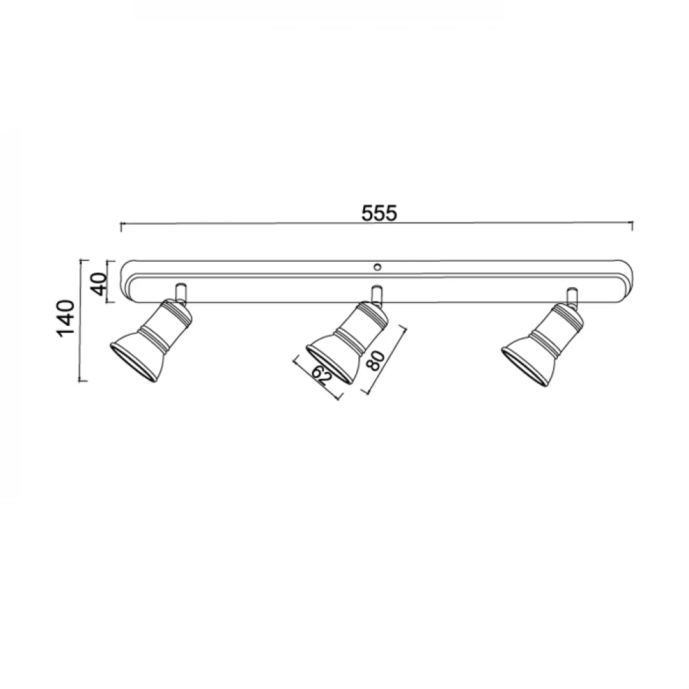 Vintage Επίτοιχο Σποτ Σε Διάφορα Χρώματα IP20 3xGU10