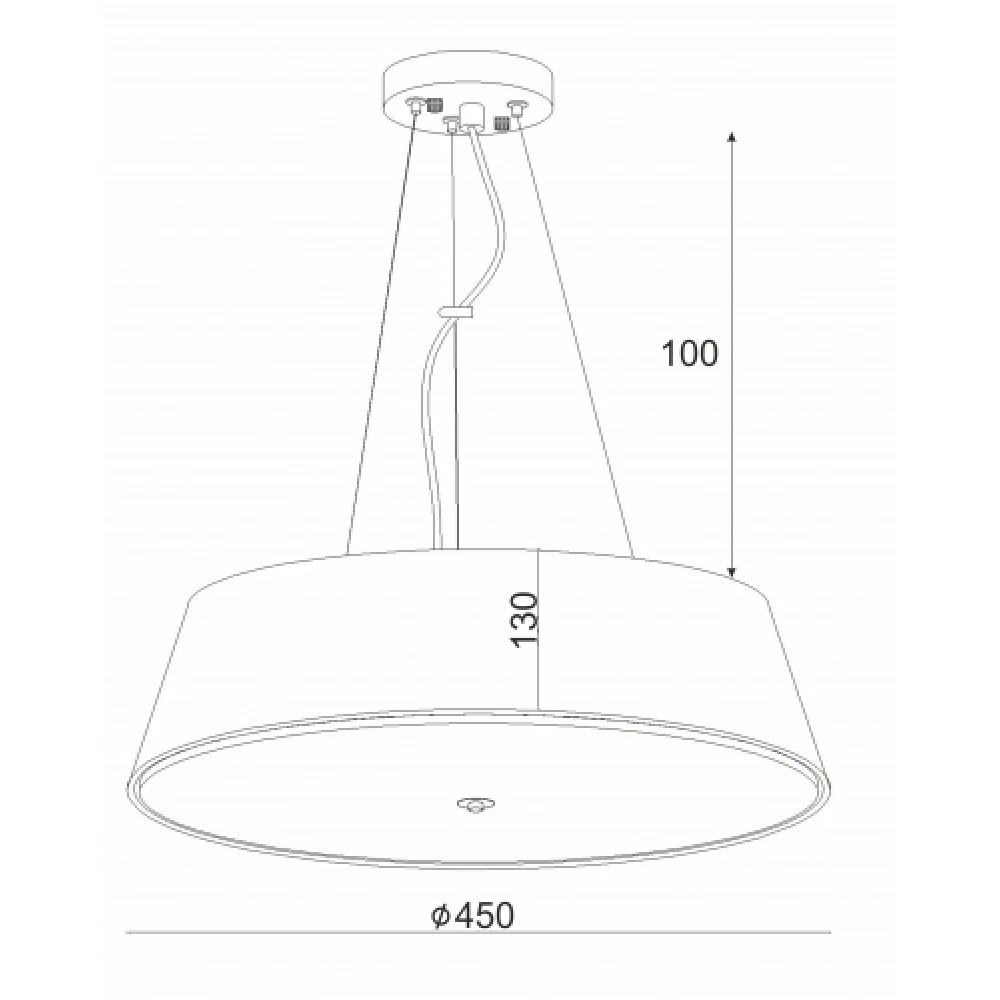 Κρεμαστό Υφασμάτινο Φωτιστικό Με Γυαλί Αμμοβολής Στο Κάτω Μέρος Σε 2 Αποχρώσεις 