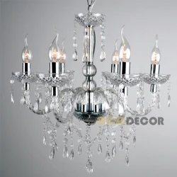 Ακρυλικό Φωτιστικό Πολυέλαιος Με λεπτομέρειες Χρωμίου