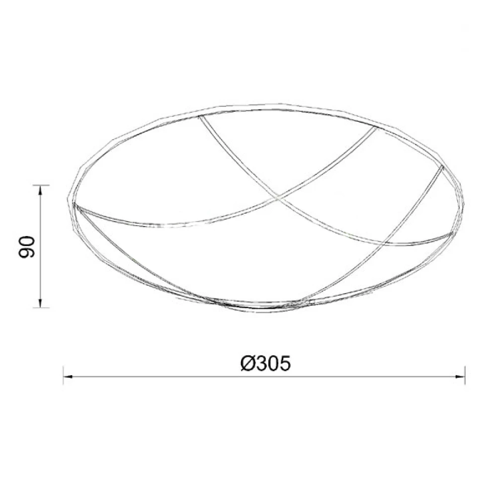 LED Πλαφονιέρα Με Γυαλί Και Πλέγμα 2xE27 ACA