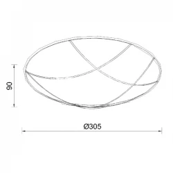 LED Πλαφονιέρα Με Γυαλί Και Πλέγμα 2xE27 ACA