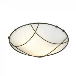 LED Πλαφονιέρα Με Γυαλί Και Πλέγμα 2xE27 ACA