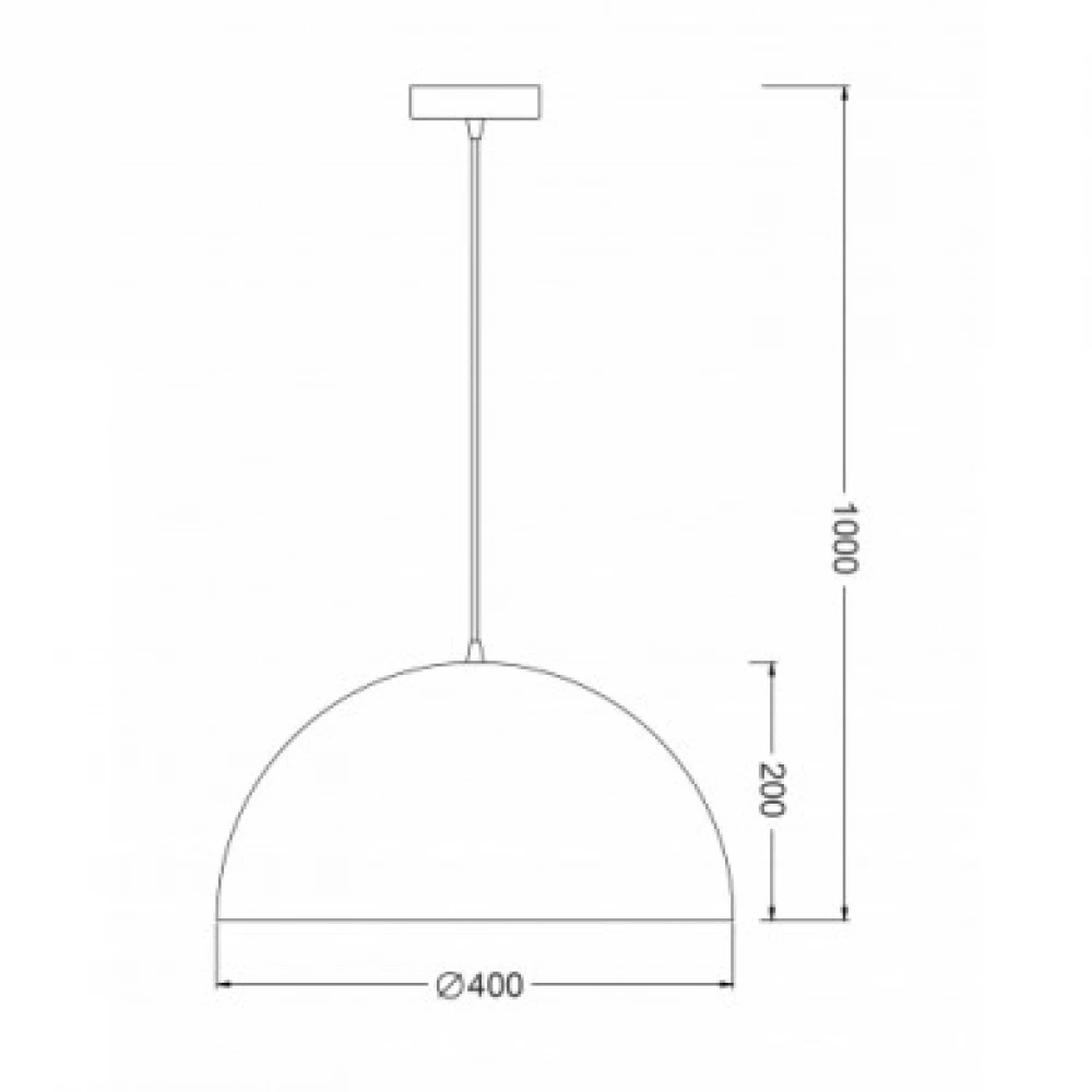 Φωτιστικό Οροφής Καμπάνα Αλουμινίου Διακοσμητική Λευκό Φ40 1xE27 MELINA ACA