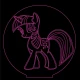 LED Φωτιστικό Χαραγμένο Plexiglass Με Σχέδιο My Little Pony Με Διακόπτη ON/OFF AlphaLed
