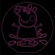 LED Φωτιστικό Χαραγμένο Plexiglass Με Σχέδιο Peppa Pig Με Διακόπτη ON/OFF AlphaLed
