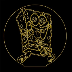 LED Φωτιστικό Χαραγμένο Plexiglass Με Σχέδιο Spongebob Squarepants Με Διακόπτη ON/OFF AlphaLed LED Φωτιστικό Χαραγμένο Plexiglass Με Σχέδιο Spongebob Squarepants Με Διακόπτη ON/OFF AlphaLed