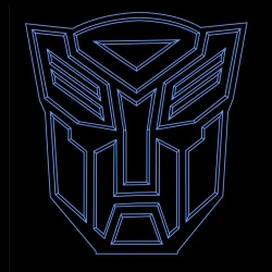 LED Φωτιστικό Χαραγμένο Plexiglass Με Σχέδιο Transformers Με Διακόπτη ON/OFF AlphaLed LED Φωτιστικό Χαραγμένο Plexiglass Με Σχέδιο Transformers Με Διακόπτη ON/OFF AlphaLed