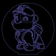 LED Φωτιστικό Χαραγμένο Plexiglass Paw Patrol Rubble Εργάτης Με Διακόπτη ON/OFF AlphaLed