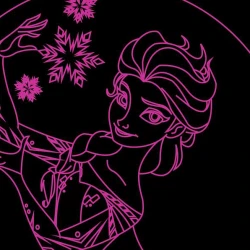 LED Φωτιστικό Χαραγμένο Plexiglass Με Σχέδιο Frozen Elsa Με Διακόπτη ON/OFF AlphaLed LED Φωτιστικό Χαραγμένο Plexiglass Με Σχέδιο Frozen Elsa Με Διακόπτη ON/OFF AlphaLed