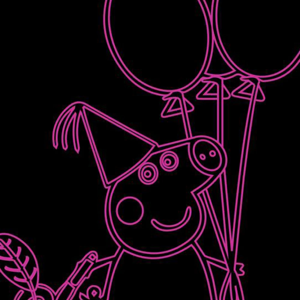 LED Φωτιστικό Χαραγμένο Plexiglass Με Σχέδιο Happy Peppa Pig Με Διακόπτη ON/OFF AlphaLed