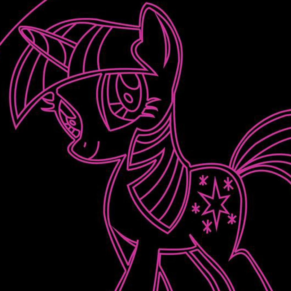 LED Φωτιστικό Χαραγμένο Plexiglass Με Σχέδιο My Little Pony Με Διακόπτη ON/OFF AlphaLed