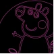 LED Φωτιστικό Χαραγμένο Plexiglass Με Σχέδιο Peppa Pig Με Διακόπτη ON/OFF AlphaLed