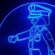 LED Φωτιστικό Χαραγμένο Plexiglass Με Σχέδιο Playmobil Με Διακόπτη ON/OFF AlphaLed
