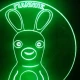 LED Φωτιστικό Χαραγμένο Plexiglass Με Σχέδιο Rabbids Με Διακόπτη ON/OFF AlphaLed