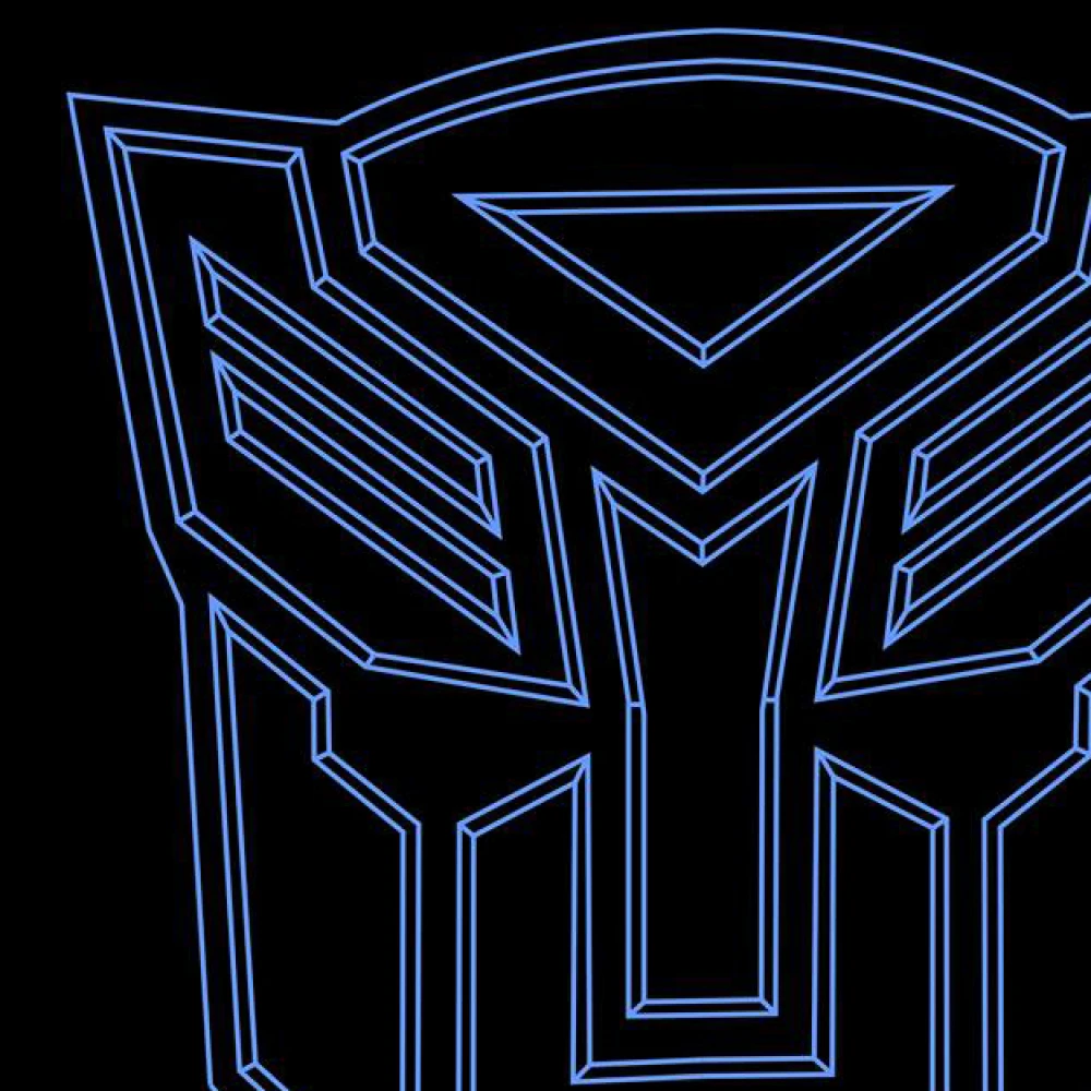 LED Φωτιστικό Χαραγμένο Plexiglass Με Σχέδιο Transformers Με Διακόπτη ON/OFF AlphaLed