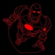 LED Φωτιστικό Χαραγμένο Plexiglass Με Σχέδιο Iron Man Με Διακόπτη ON/OFF AlphaLed