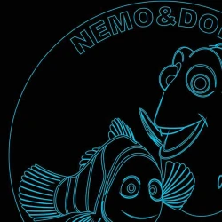 LED Φωτιστικό Χαραγμένο Plexiglass Με Σχέδιο Finding Nemo Με Διακόπτη ON/OFF AlphaLed LED Φωτιστικό Χαραγμένο Plexiglass Με Σχέδιο Finding Nemo Με Διακόπτη ON/OFF AlphaLed