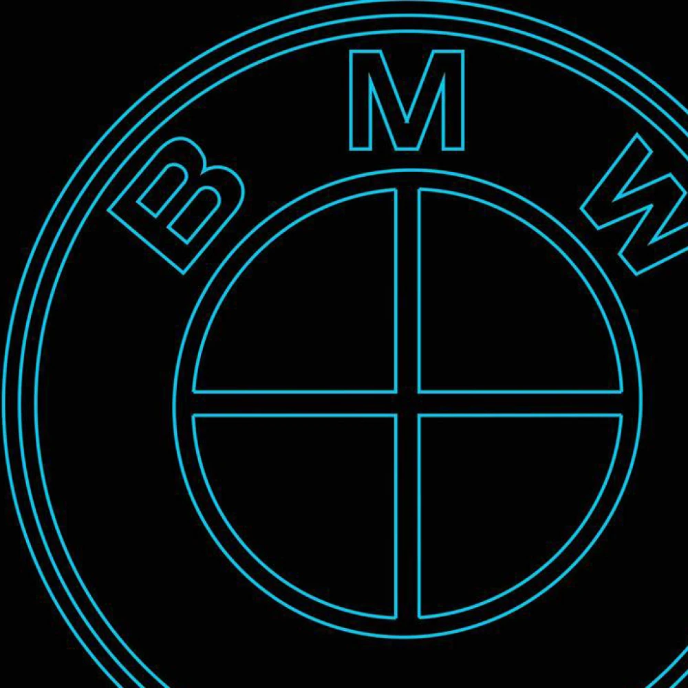 LED Φωτιστικό Χαραγμένο Plexiglass Με Σχέδιο Auto BMW Με Διακόπτη ON/OFF AlphaLed