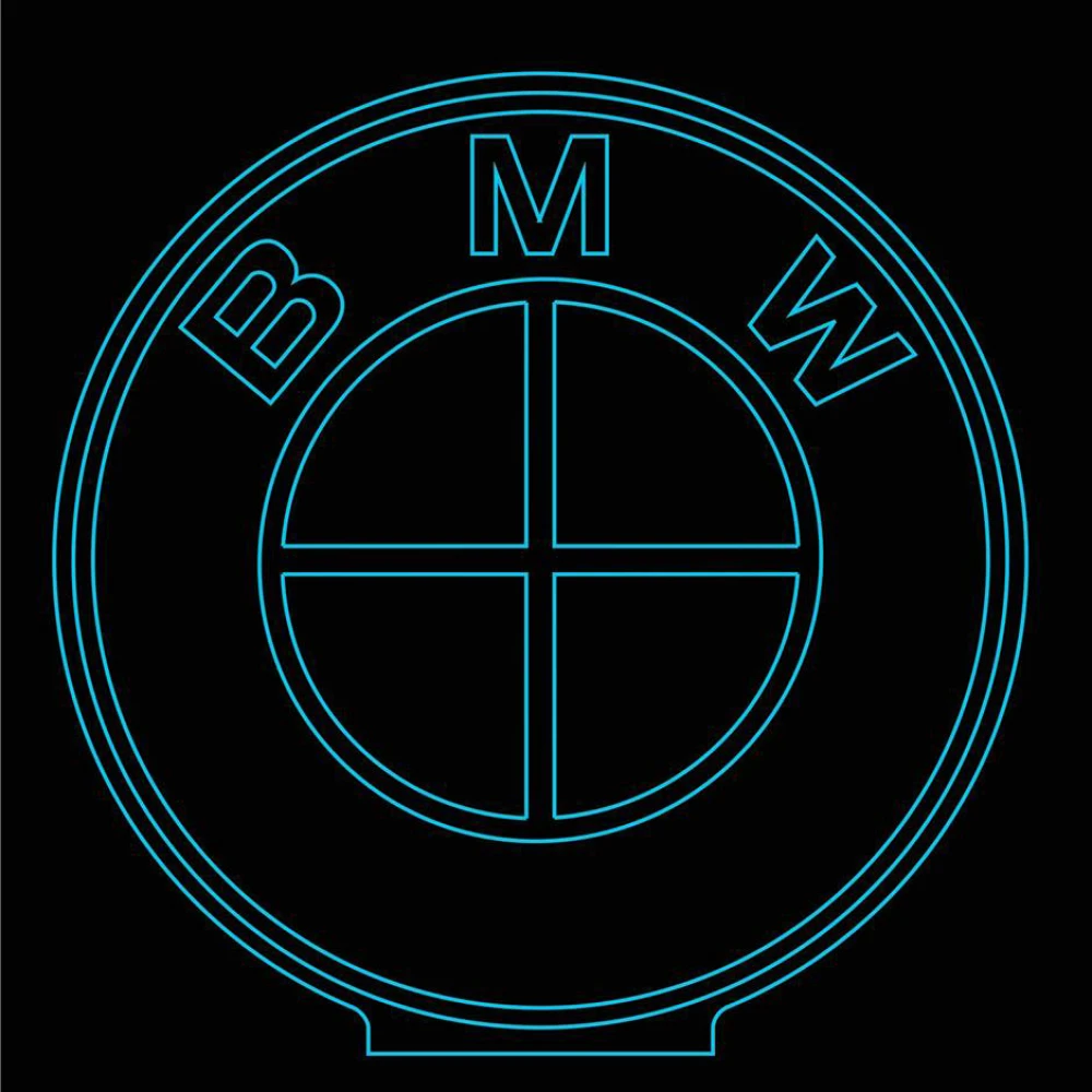 LED Φωτιστικό Χαραγμένο Plexiglass Με Σχέδιο Auto BMW Με Διακόπτη ON/OFF AlphaLed