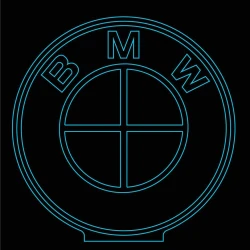 LED Φωτιστικό Χαραγμένο Plexiglass Με Σχέδιο Auto BMW Με Διακόπτη ON/OFF AlphaLed LED Φωτιστικό Χαραγμένο Plexiglass Με Σχέδιο Auto BMW Με Διακόπτη ON/OFF AlphaLed