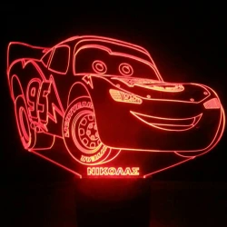 LED Φωτιστικό Χαραγμένο Plexiglass Με Σχέδιο Disney Cars Με Διακόπτη ON/OFF AlphaLed LED Φωτιστικό Χαραγμένο Plexiglass Με Σχέδιο Disney Cars Με Διακόπτη ON/OFF AlphaLed