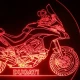 LED Φωτιστικό Χαραγμένο Plexiglass Με Σχέδιο Moto Ducati Με Διακόπτη ON/OFF AlphaLed