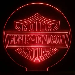 LED Φωτιστικό Χαραγμένο Plexiglass Με Σχέδιο Moto Harley Davidson Με Διακόπτη ON/OFF AlphaLed LED Φωτιστικό Χαραγμένο Plexiglass Με Σχέδιο Moto Harley Davidson Με Διακόπτη ON/OFF AlphaLed