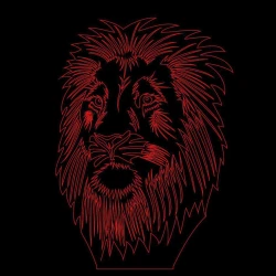 LED Φωτιστικό Χαραγμένο Plexiglass Με Σχέδιο Λιοντάρι Με Διακόπτη ON/OFF AlphaLed LED Φωτιστικό Χαραγμένο Plexiglass Με Σχέδιο Λιοντάρι Με Διακόπτη ON/OFF AlphaLed