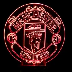 LED Φωτιστικό Χαραγμένο Plexiglass Με Σχέδιο Ομάδες Manchester United Με Διακόπτη ON/OFF AlphaLed LED Φωτιστικό Χαραγμένο Plexiglass Με Σχέδιο Ομάδες Manchester United Με Διακόπτη ON/OFF AlphaLed